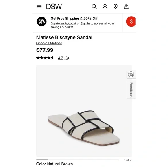 Matisse Biscayne Flat Sandals in Ivory / Natural Linen Sz. 10 NEW - Picture 8 of 15